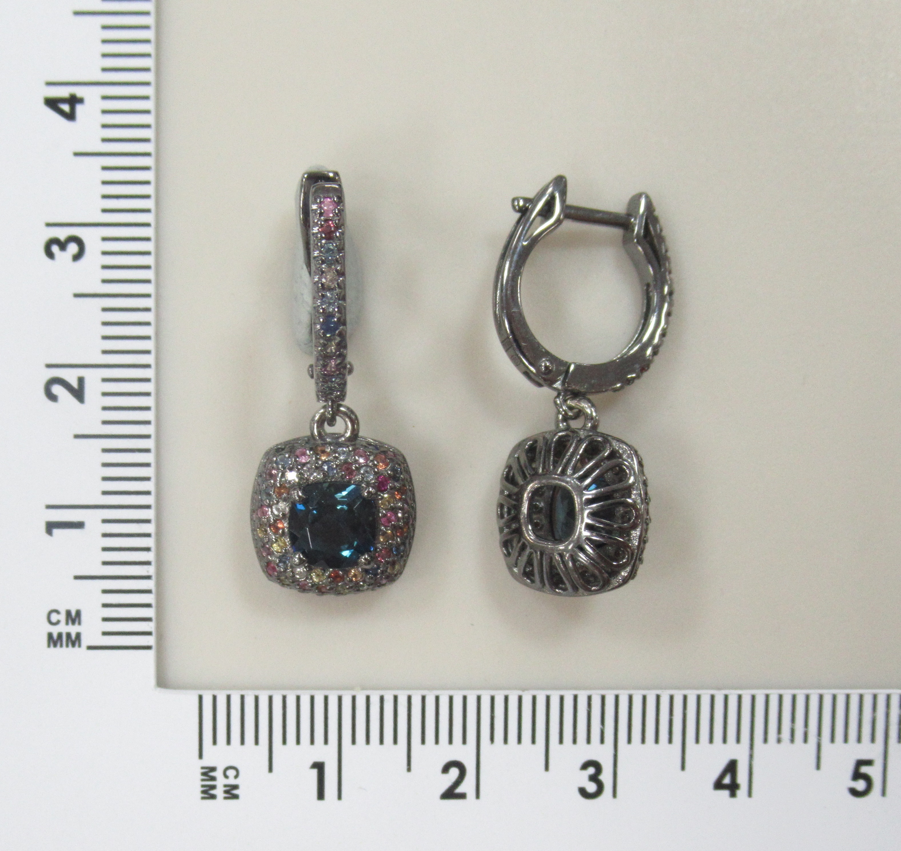 Серебряные серьги с топазами Лондон